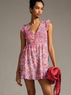 Anthropologie The Peregrine Mini Dress in Large Petite